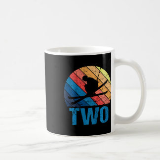Taza De Café 2.º Chica de Esquí Retro de Cumpleaños