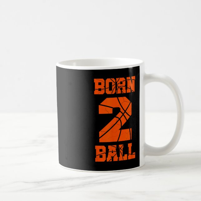 Taza De Café 2.º cumpleaños de Jersey Tee de Básquetbol de dos  (Derecha)