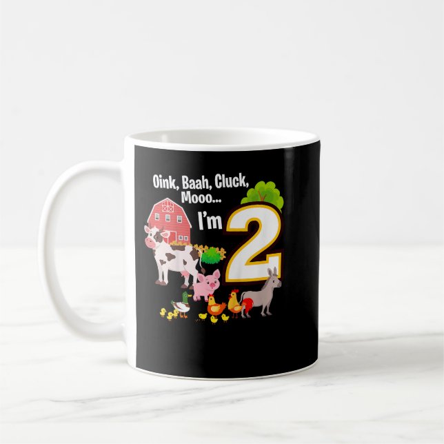 Taza De Café 2.º Cumpleaños Partido de Cumpleaños de la Granja  (Izquierda)