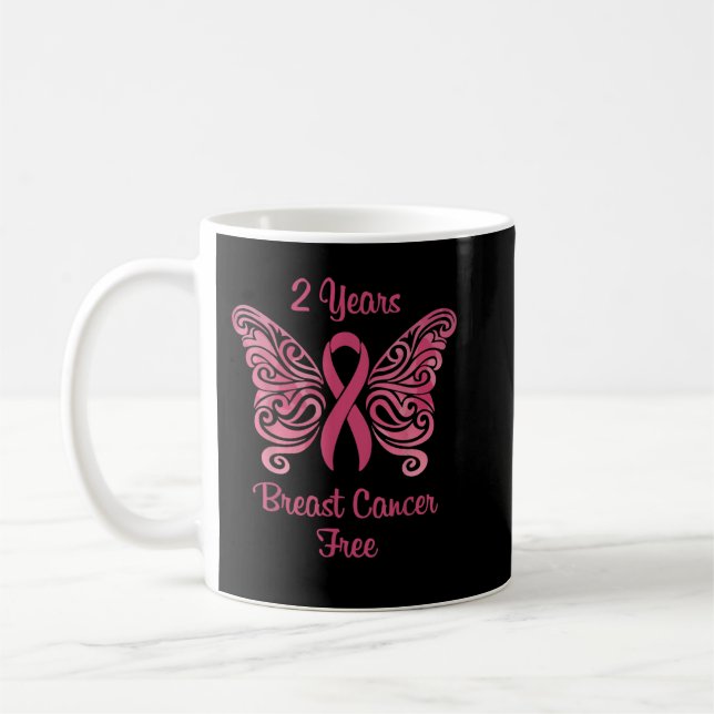 Taza De Café 2 años Sobreviviente libre de cáncer de mama (Izquierda)