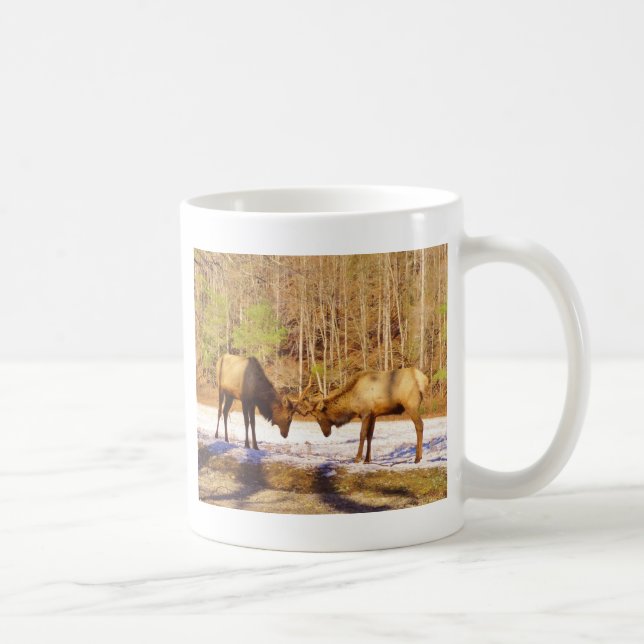 Taza De Café 2~ dos toros en la nieve (Derecha)