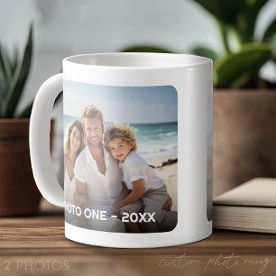 Taza De Café 2 Fotos - Diseño minimalista de moda con año