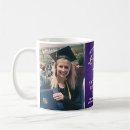 Taza De Café 2 Graduación fotográfica Bruselas dorado púrpura y