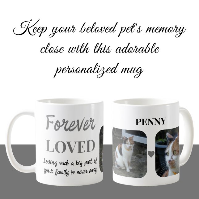 Taza De Café 2 Mascota de fotos Pérdida Mascota Keepsake gris (Subido por el creador)