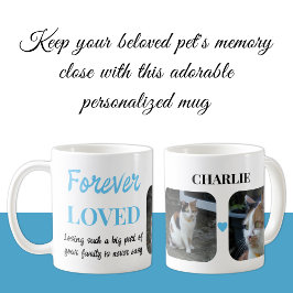 Taza De Café 2 Mascota fotográfico Perder Mascota Keepsake Memo
