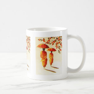Taza De Café 2 monjes budistas laosianos