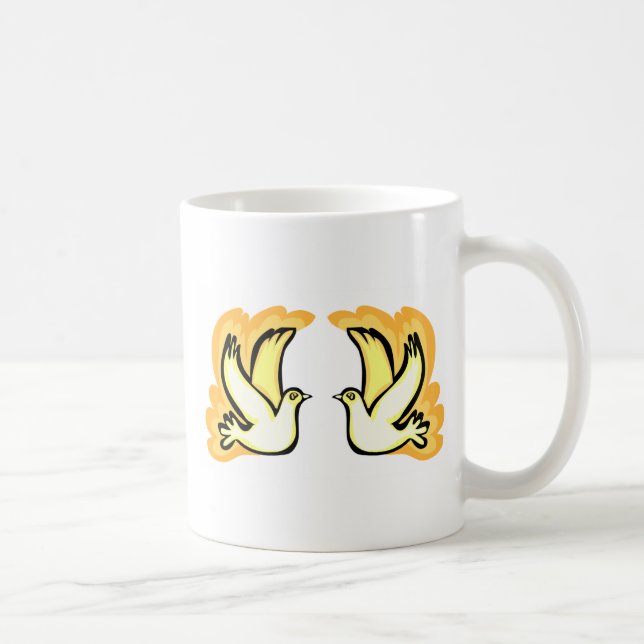 Taza De Café 2 palomas de la tortuga (Derecha)