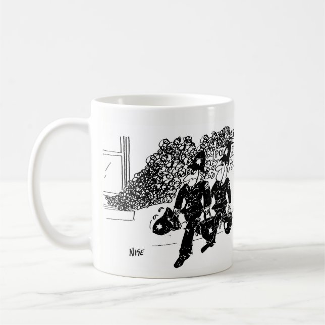 Taza De Café 2 Personalizados de policía (Izquierda)