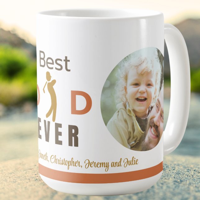 Taza De Café 2 Photo Golf Mejor Papa jamás Guay Moderno Fathers (Subido por el creador)