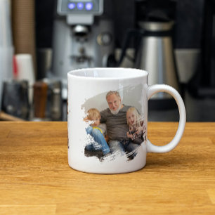 Taza De Café 2 Plantilla de marco de cifrado de fotos personali