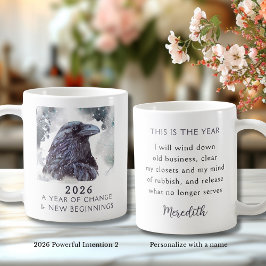Taza De Café 2. Raven 2026 Year of Change Powerful Intention