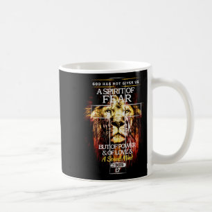 Taza De Café 2 Timoteo 1_7 Cruz Cristiana Versículo de la Bibli