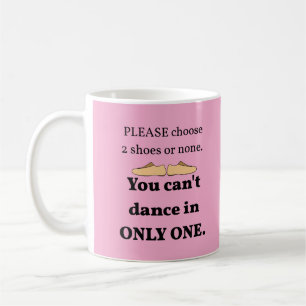 Taza De Café 2 Zapatos o ninguna Lt. Pers rosados.
