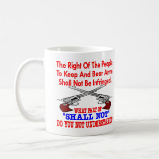 Taza De Café 2da enmienda del blanco no entender