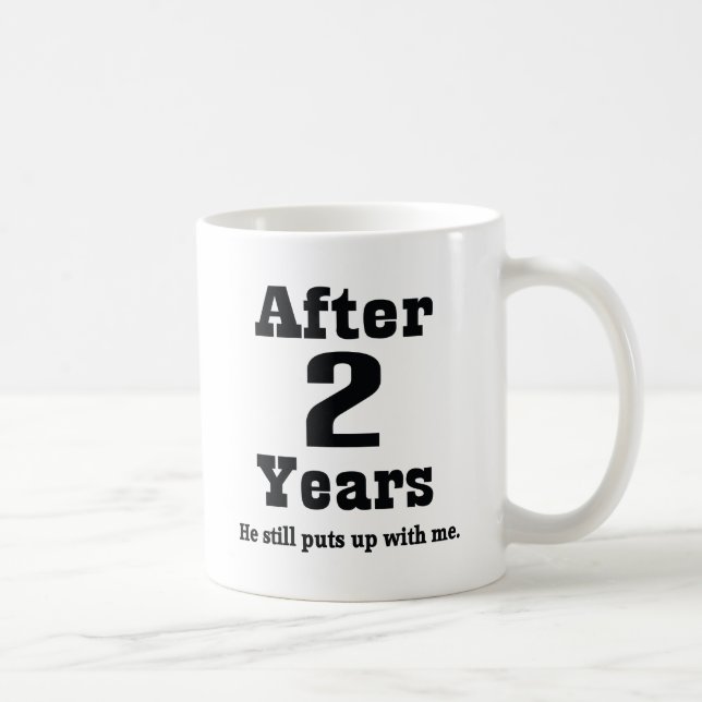 Taza De Café 2do Aniversario (divertido) (Derecha)
