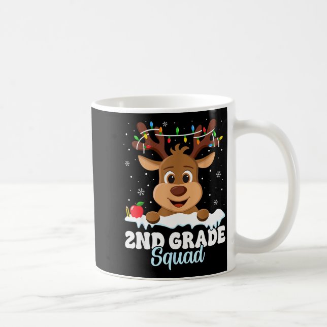 Taza De Café 2nd Grade Teacher Christmas Second Grade Squad Rei (Derecha)