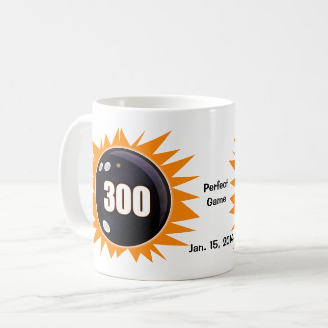 Taza De Café 300 Naranja de juegos y negro (Anverso izquierdo)
