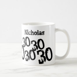 Taza De Café 30.º cumpleaños Añadir nombre Mug personalizado