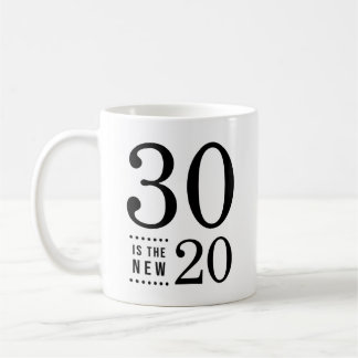 Taza De Café 30 Aniversario Negro 30 es el nuevo 20