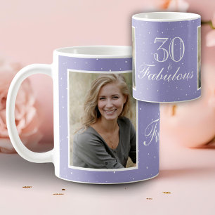 Taza De Café 30 y fabuloso elegante cumpleaños foto 