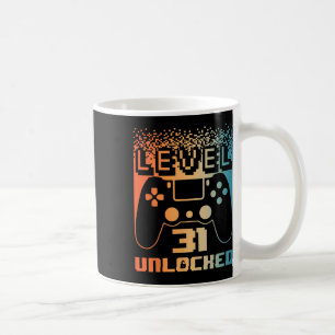 Taza De Café 31ª Cumpleaños Para Hombres Nivel 31 Jugador Desbl