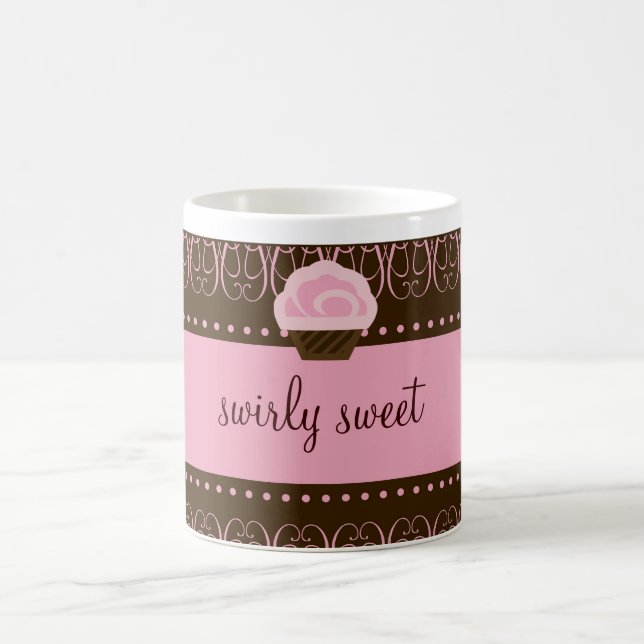 Taza De Café 311 Swirly Brown rosado dulce (Centro)