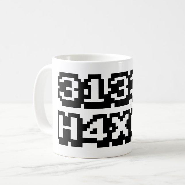 TAZA DE CAFÉ 31337 H4X0R (Anverso izquierdo)