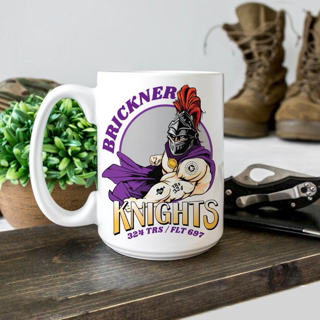 Taza De Café 324 Caballeros de la Fuerza Aérea BMT regalo de Pe (324 TRS Knights Air Force Basic Military Training Graduation custom coffee mug gift Airman, mom, dad)