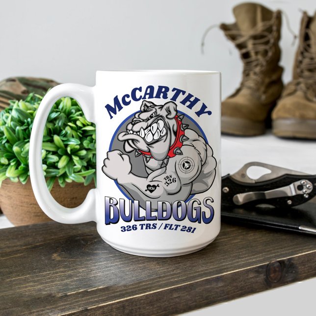 Taza De Café 326 Bulldoges Fuerza Aérea BMT regalo de Personali (326 TRS Bulldogs Air Force Basic Military Training Graduation gift Airman graduate proud mom or dad)