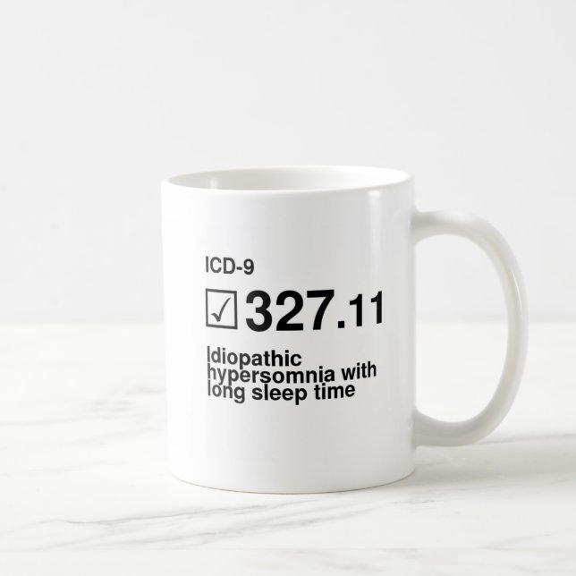 Taza De Café 327,11, hypersomnia idiopático con el sueño largo (Derecha)