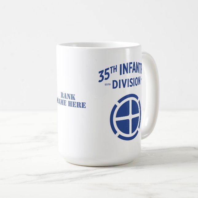 Taza De Café 35.º distintivo de la División de Infantería (Anverso derecho)