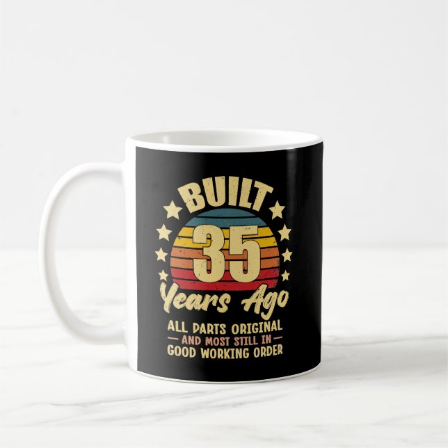 Taza De Café 35 Years Ago All Parts Original 35th Birthday (Izquierda)
