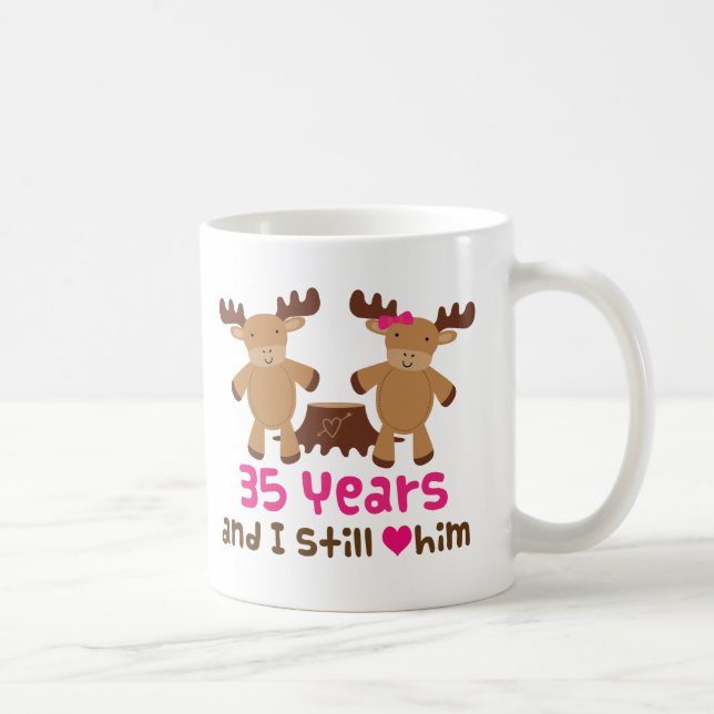 Taza De Café 35to Regalo del aniversario para ella
