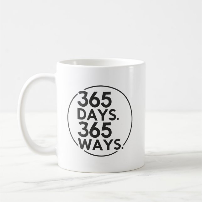 Taza De Café 365 días, 365 maneras - Éxito, Gimnasio, Hustle, G (Izquierda)