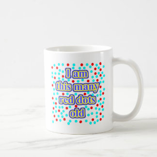 Taza De Café 37 puntos rojos viejos