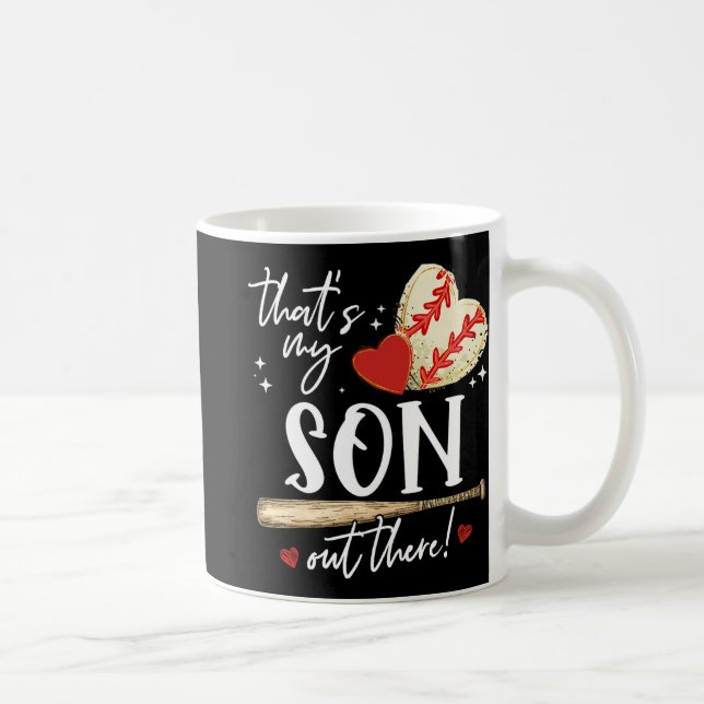 Taza De Café #39;s Mi hijo está ahí fuera, mamá madre de béisbo (Derecha)
