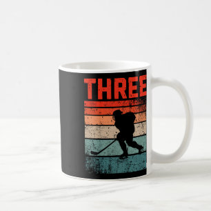 Taza De Café 3.ᵉʳ cumpleaños Hockey sobre hielo Retro Chica de 
