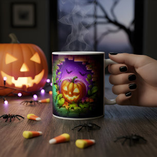 Taza De Café 3.ᵉʳ Diseño de calabaza de Halloween