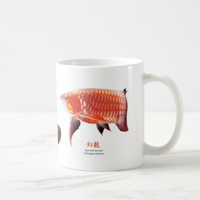 Taza De Café 3 Asian Arowanas (Derecha)