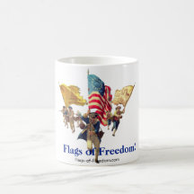 Taza de café "3 Banderas de la Libertad" Patriótic
