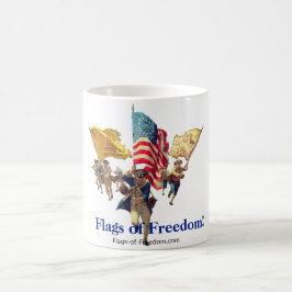 Taza de café "3 Banderas de la Libertad" Patriótic