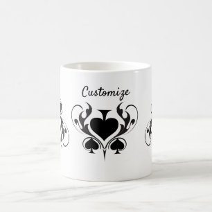 Taza De Café 3 Black Spades Tribal Thunder_Cove