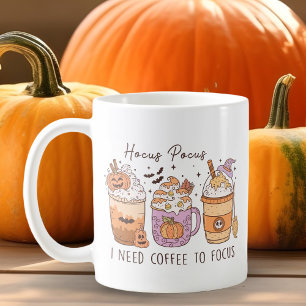 Taza De Café 3 Café retro de Halloween, Hocus pocus Frapuccino