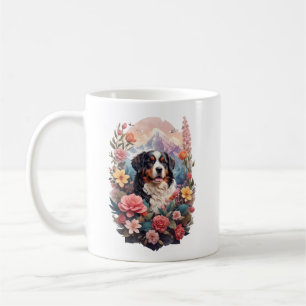 Taza De Café 3.D Fantasía Floral Bernese Mountain Pájaros de ca