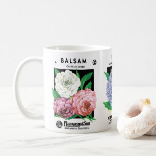 Taza De Café 3 Diferentes Flores de Arte de Etiquetas de Paquet