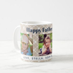 Taza De Café 3 Fotos Cuadro Feliz Día del Padre