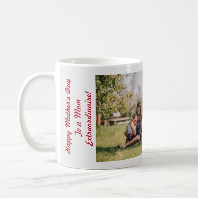Taza De Café 3 fotos mamá Extraordinaria Cute Madre Moderna (Izquierda)