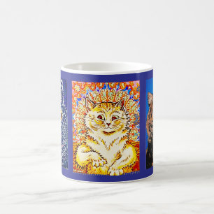 Taza De Café 3 gatos de arte de Louis Wain, 