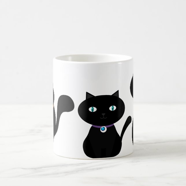 Taza De Café 3 GATOS NEGROS LINDOS en todos los tamaños (Centro)