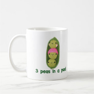 Taza De Café 3 guisantes en una vaina